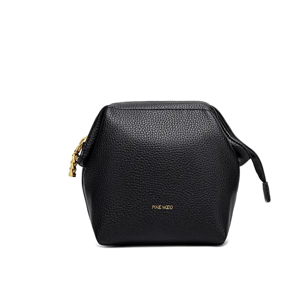 Pixie 💜 Mood Black Cosmetic Bag